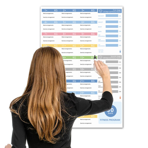 Workout Schedule Organizer Fitness Planner Waterproof-Model B 1