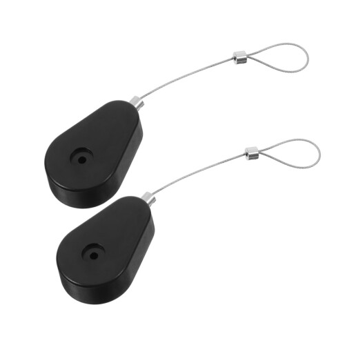 Pack of 2 AntiTheft Retractable Cable Locks for Luggage Black Ref: 6472