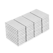 Kestävät neodyymimagneetit, tehokkaat harvinaisten maametallien magneetit teollisuuskäyttöön, ruostumaton pinnoite, 20x10x2 mm, 40 kpl pakkaus