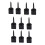 10 Target Disc Nails, Black Ref: 3157 1