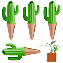Terrakotta  water spikes, 4pcs 60 ml cute cactus  selfwatering spikes, reusable