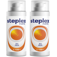Steplex Forte Creme - 200ml (Pack de 2) - com Manteiga de Karité, Ácido Hialurónico e Óleo de Semente de Uva - Fórmula Suíça Original