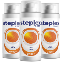 Steplex Forte Cream - 300ml (3x100ml) - Pachet 3 buc - Unt de Shea, Acid Hialuronic si Ulei de Samburi de Struguri - Formula Elvetiana