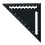 4inch Aluminum Triangle Ruler Metric Angle Ruler Speed-Black 1
