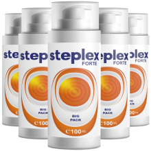 Steplex Forte Cream - 500ml (5x100ml) - Pachet 5 buc - Unt de Shea, Acid Hialuronic si Ulei de Samburi de Struguri - Formula Elvetiana