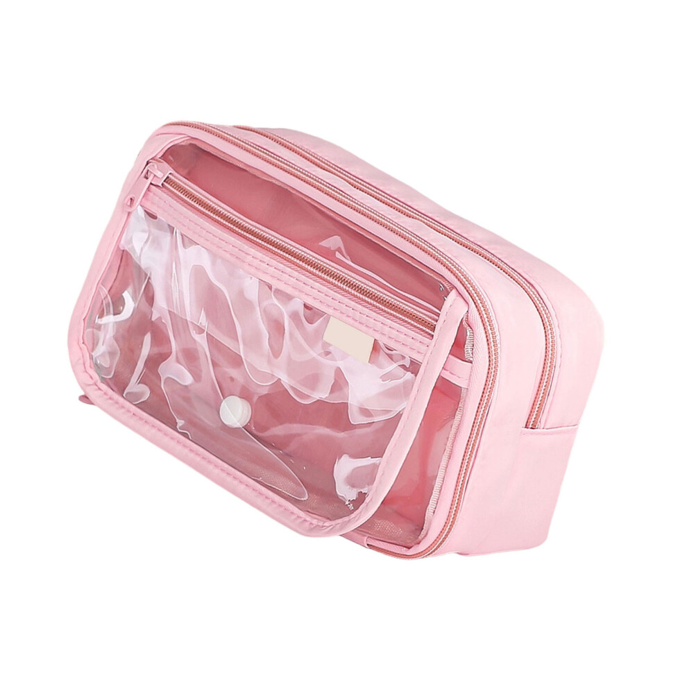 Aesthetic Pen Bag Simple Pencil Pouch Pen Pouch Large-Pink 7696001264485