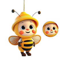 Acrylic Bees Decorations, Car Rear View Mirrorr-style 1