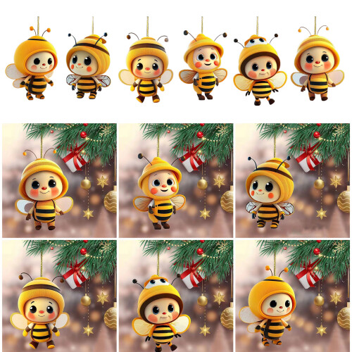 Acrylic Bees Decorations, Car Rear View Mirrorr-style 1 2