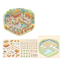 Chinese Style Landscape Sticker Scene Sticker-Imperial Garden
