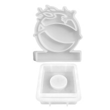Bougeoir en Silicone, moule en forme de poisson, bougeoir en-3