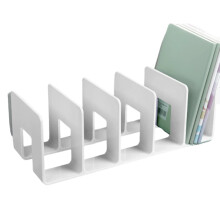 Practical Bookends Acrylic Bookends File Sorter Book-White A