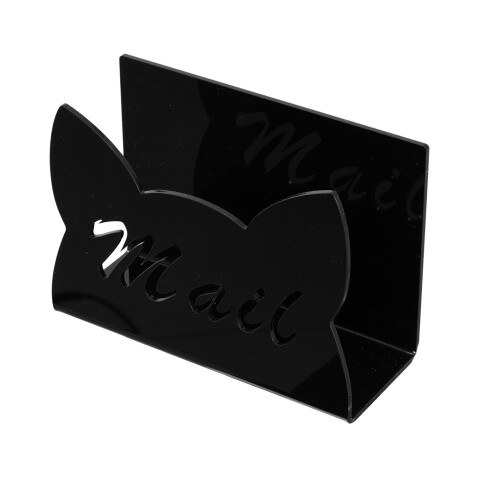 Cats Acrylics Mail Sorter Letter Rack Envelope Organiser-Black