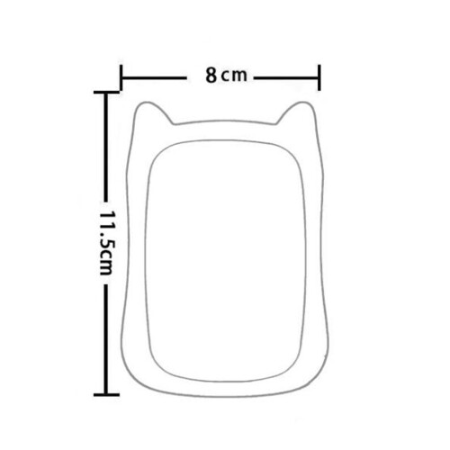 Double Side Clear Card Holder with Spring String Credit-White 2