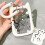 Double Side Clear Card Holder with Spring String Credit-White 2