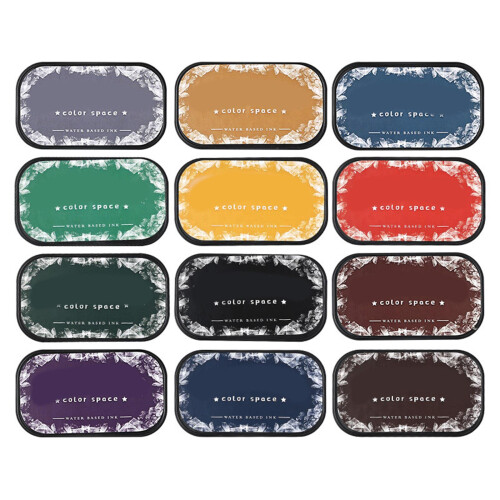 Water Based Ink Pad Retro Color Paper Inkpads Quick-Drying-red 1