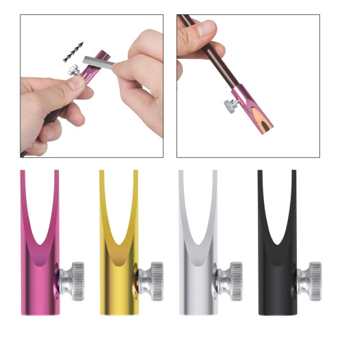 Adjustable Thickness Makeup Pencil Sharpener Assistant-Gold 2