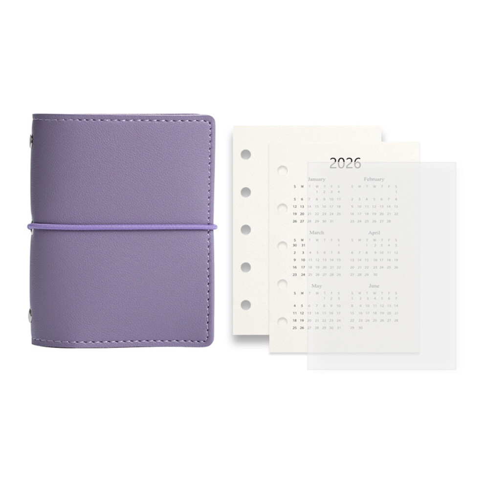 Refillable 5 Rings Binder Notebook With Refill Paper 5- Purple 7696001259801