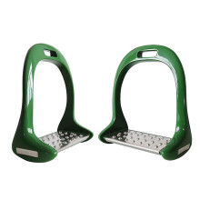 Aluminium Horse Stirrups 120MM Non-Slip Equestrian Saddle Pedal Ultra Lightweight Green for Horse Riding Enthusiasts