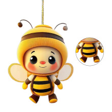 Acrylic Bees Car Mirrorr Hangings Decorations Pendants-Style 3