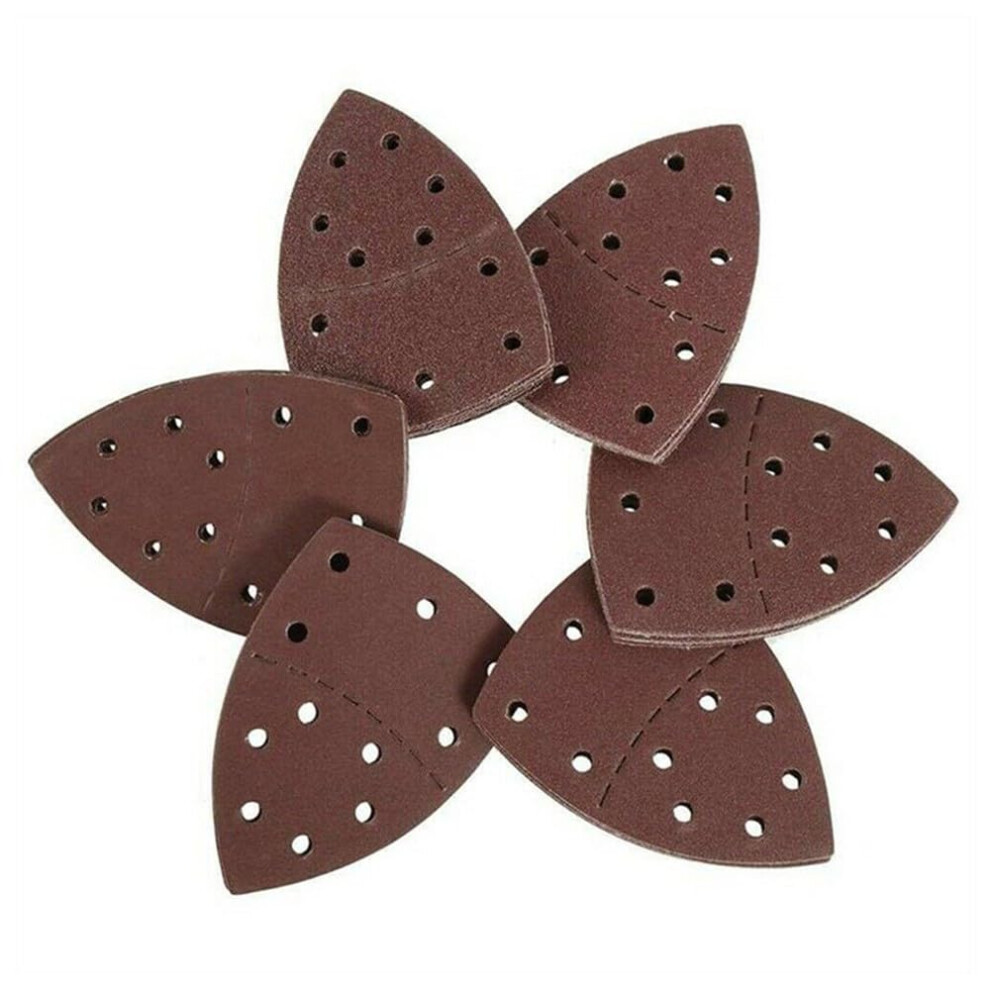 Sand Sheets Sanding Polishing Pads, 10 Pieces, 11 Holes, Triangular Sandpaper Sanding Pad For Multi Sanders (80) Ref: 3295 9119770864925