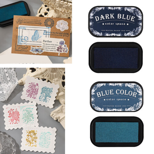 Water Based Ink Pad Retro Color Inkpad Scrapbooking-Light  Blue 2