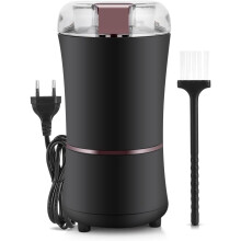 Finmalende elektrisk kaffekvern, kniver i rustfritt stål for multifunksjonell kvern, forseglet slipeoperasjon, visualisering av sliping,