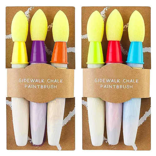 3pcs Refillable Sidewalk Chalk Paint-Purple yellow orange 2