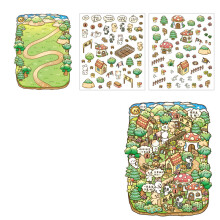 DIY Decorative Sticker Fairies Tale Series-Tortoise and rabbit