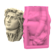 Flexible Silicone Mold for Concrete Flower Pot Desktop Ornament