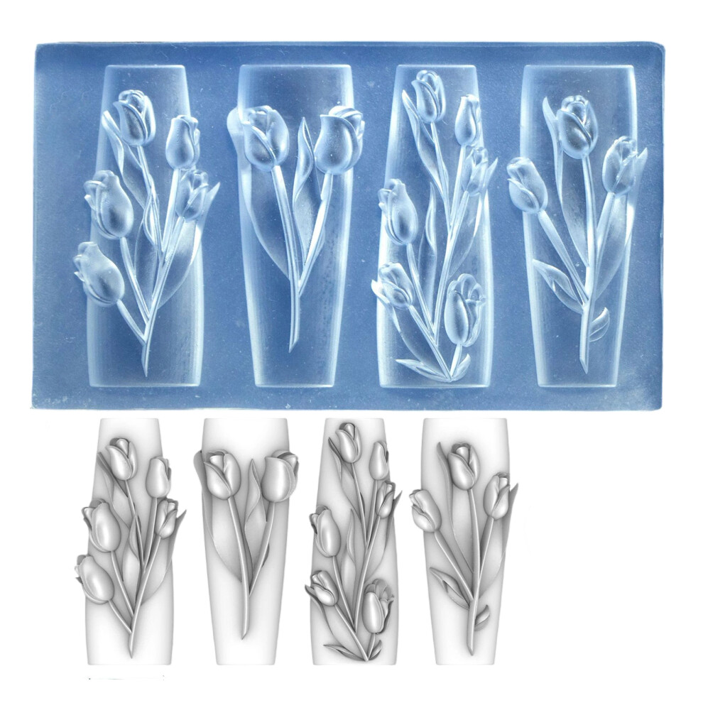 Elegant Silicone Nail Art Carving Template for 3D Carving-CS138