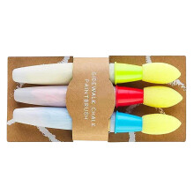 3pcs Sidewalk Chalk Paint Brush Set With-Red green blue