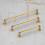 Satin Brass Curved Cabinet Handle Gold Pipe Bar 1