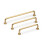 Satin Brass Curved Cabinet Handle Gold Pipe Bar 4