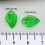 Leaf Design Charms Translucent Green Craft Components DIY-Set C 3