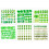 Leaf Design Charms Translucent Green Craft Components DIY-Set C 4