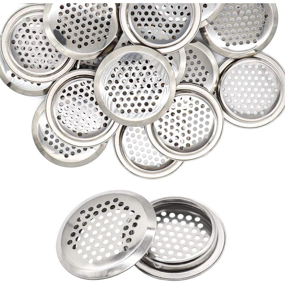 Cabinet Ventilation Cover With Circular Soffit Vent, Dust-Proof Stainless Steel Air Vent Promising Odor-Free Environment For Wide Use In Wardrobe And 9554910898581