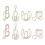 50 pièces trombones notes pinces stationnaires-Billet d'or A 2
