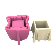 Silicone Flower Pots Mould Crafting Mold Table Shape Planter
