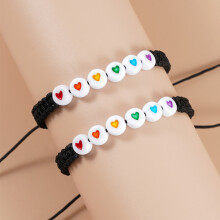 Armbänder mit Pride-Symbolen, handgefertigter, verstellbarer Schmuck für emotionale Bindungen, Armbänder für Fernbeziehungen,