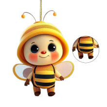 Acrylic Bees Decorations, Car Rear View Mirrorr-Style 6
