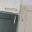 Satin Brass Curved Cabinet Handle Gold Pipe Bar 8