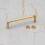 Satin Brass Curved Cabinet Handle Gold Pipe Bar 13