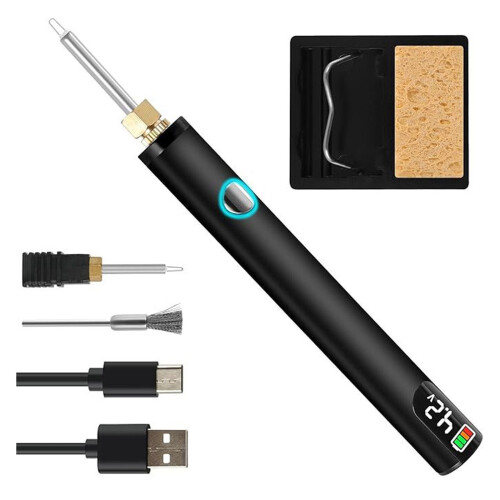 Digital Thread Zapper Tool with Adjustable Temperature-Black