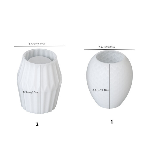 Dragon's Egg/Striped Silicone Vase Mold-Striped origami vase 2