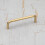 Satin Brass Curved Cabinet Handle Gold Pipe Bar 15