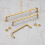 Satin Brass Curved Cabinet Handle Gold Pipe Bar 5