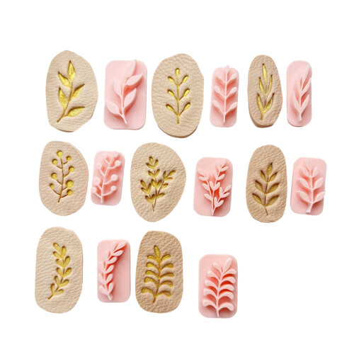 Create Stunning Earrings With 8 Piece Leaf Clay Mold Set for DIY