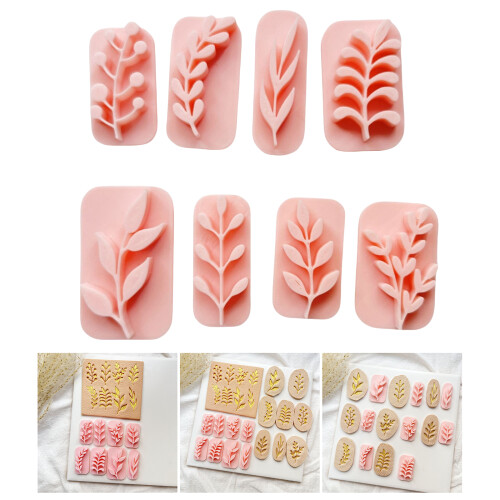 Create Stunning Earrings With 8 Piece Leaf Clay Mold Set for DIY 1