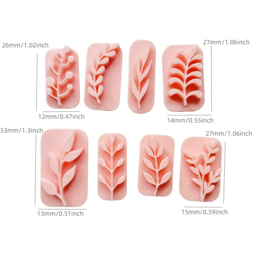 Create Stunning Earrings With 8 Piece Leaf Clay Mold Set for DIY 2