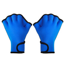 Aqua Gloves – Water Aerobic and SwimResistant Training Gloves, Aquatic Fitness Frog Claw Shape, Swim Training Gloves for Men, Women, blue
